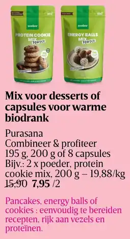 Delhaize Mix voor desserts of capsules voor warme biodrank aanbieding