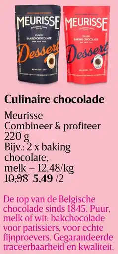 Delhaize Culinaire chocolade aanbieding