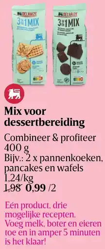 Delhaize Mix voor dessertbereiding aanbieding