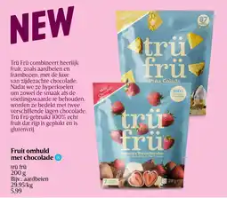 Delhaize Fruit omhuld met chocolade aanbieding