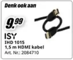 MediaMarkt ISY IHD 1015 1,5 m HDMI kabel aanbieding