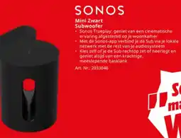 MediaMarkt Sonos Mini Zwart Subwoofer aanbieding