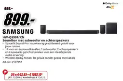 MediaMarkt Samsung HW-Q990F/XN Soundbar met subwoofer en achterspeakers aanbieding