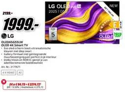 MediaMarkt LG OLED65G55LW OLED 4K Smart TV aanbieding