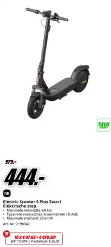 MediaMarkt Electric Scooter 5 Plus Zwart Elektrische step aanbieding