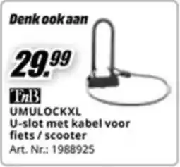 MediaMarkt UMULOCKXL U-slot met kabel voor fiets/scooter aanbieding