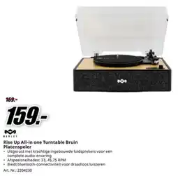 MediaMarkt Rise Up All-in one Turntable Bruin Platenspeler aanbieding