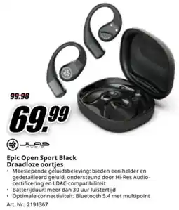 MediaMarkt Epic Open Sport Black Draadloze oortjes aanbieding