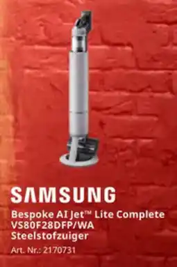 MediaMarkt Samsung Bespoke AI Jet™ Lite Complete VS80F28DFP/WA Steelstofzuiger aanbieding