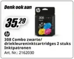 MediaMarkt HP 308 Combo zwarte/ driekleureninktcartridges 2 stuks Inktpatronen aanbieding