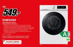 MediaMarkt Samsung WW90DB7U34GWU3 Wasmachine voorlader aanbieding