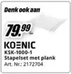 MediaMarkt KSK-1000-1 Stapelset met plank aanbieding