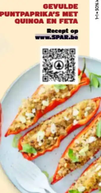 Gevulde puntpaprika's met quinoa en feta