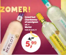 Spar Grand Sud Chardonnay of sauvignon, Merlot aanbieding