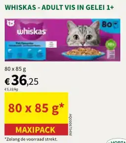 Horta Whiskas Adult Vis in Gelei 1+ aanbieding