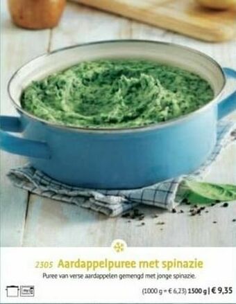 Bofrost Aardappelpuree met spinazie aanbieding
