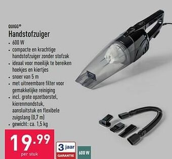 ALDI Quigg handstofzuiger aanbieding