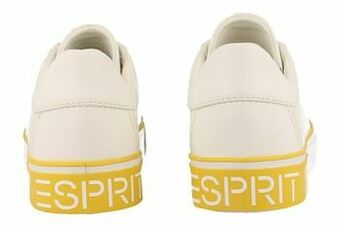 Berca Shoes Esprit Sneaker Laag Dames Pamela Lace Up Trend Okergeel - Wit aanbieding