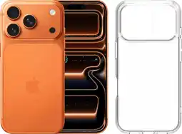 Coolblue Apple iPhone 17 Pro 512GB Oranje + BlueBuilt Protective Back Cover Transparant aanbieding