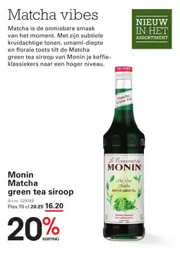 Sligro Matcha Green Tea siroop aanbieding