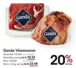 Sligro Ganda Vleeswaren aanbieding