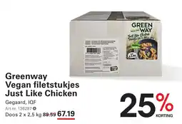 Sligro Greenway Vegan filetstukjes Just Like Chicken aanbieding