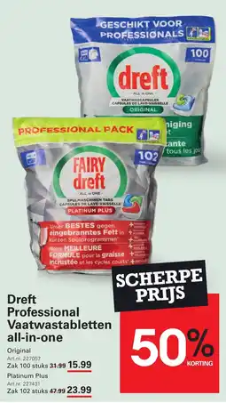 Sligro dreft Professional Vaatwastabletten all-in-one aanbieding