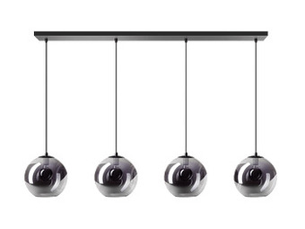 Deba Meubelen Hanglamp ORB 4x - Zwart Zwart aanbieding