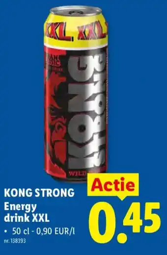 Lidl Kong Strong Energy Drink XXL aanbieding