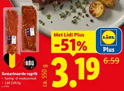 Lidl Gemarineerde Rugrib aanbieding