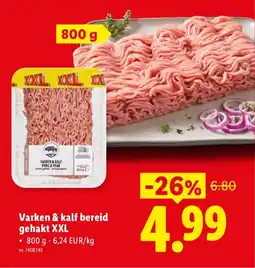 Lidl Varken & kalf bereid gehakt XXL aanbieding
