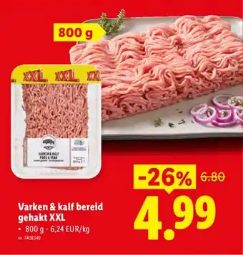 Varken & kalf bereid gehakt XXL