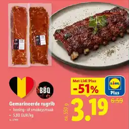Lidl Gemarineerde Rugrib aanbieding