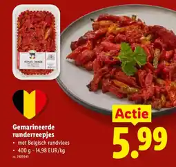 Lidl Gemarineerde Runderreepjes aanbieding