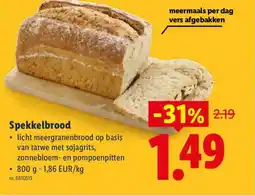 Lidl Spekkelbrood aanbieding