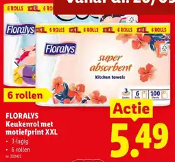Lidl Floralys Keukenrol met motiefprint XXL aanbieding