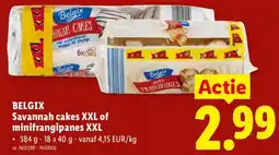 Lidl BELGIX Savannah cakes XXL of minifrangipanes XXL aanbieding