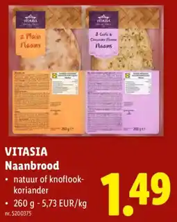 Lidl Vitasia Naanbrood aanbieding