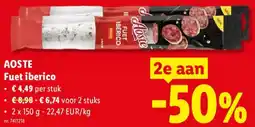 Lidl Aoste Fuet Iberico aanbieding
