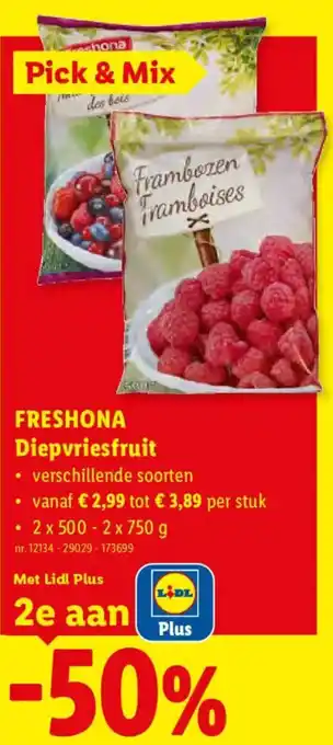 Lidl Freshona Diepvriesfruit aanbieding