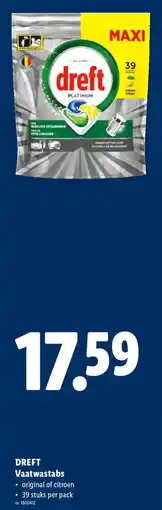 Lidl Dreft Vaatwastabs aanbieding