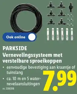 Lidl Parkside Vernevelingssysteem met verstelbare sproeikoppen aanbieding