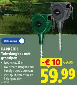 Lidl Parkside Tuinslangbox met Grondpen aanbieding