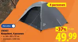 Lidl Crivit Koepeltent, 4 personen aanbieding