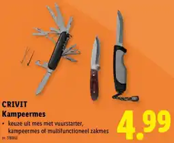 Lidl Crivit Kampeermes aanbieding