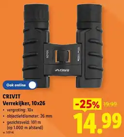 Lidl Crivit Verrekijker, 10 x 26 aanbieding
