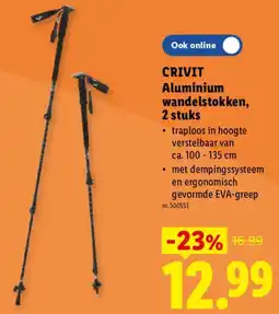 Lidl Crivit Aluminium Wandelstokken aanbieding