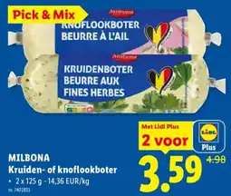 Lidl Milbona Kruiden of Knoflookboter aanbieding