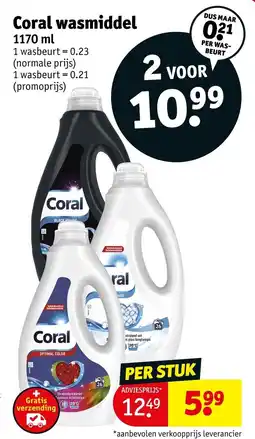 Kruidvat Coral Wasmiddel aanbieding