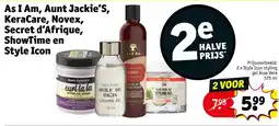 Kruidvat As I Am, Aunt Jackie's, KeraCare, Novex, Secret d'Afrique, ShowTime en Style Icon aanbieding